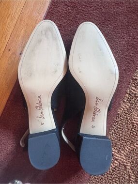 Sam Edelman Black Slingback Pointed Heels